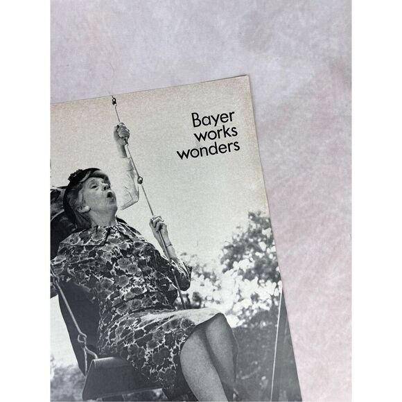 Vintage 1965 Bayer Aspirin Ad - Bayer Works Wonders Pharmaceutical Company Produ - Picture 4 of 6